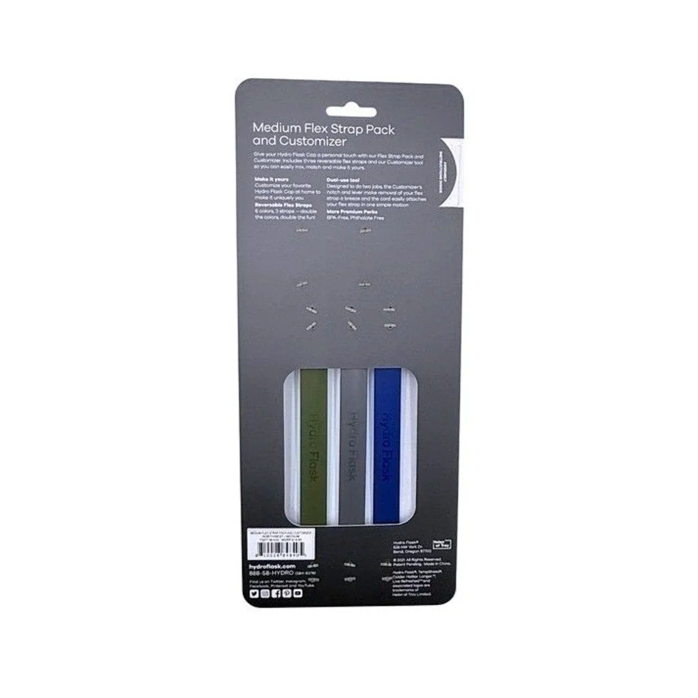 Hydro Flask Medium Flex Strap Pack & Customizer Wide Mouth Bottle Accessory